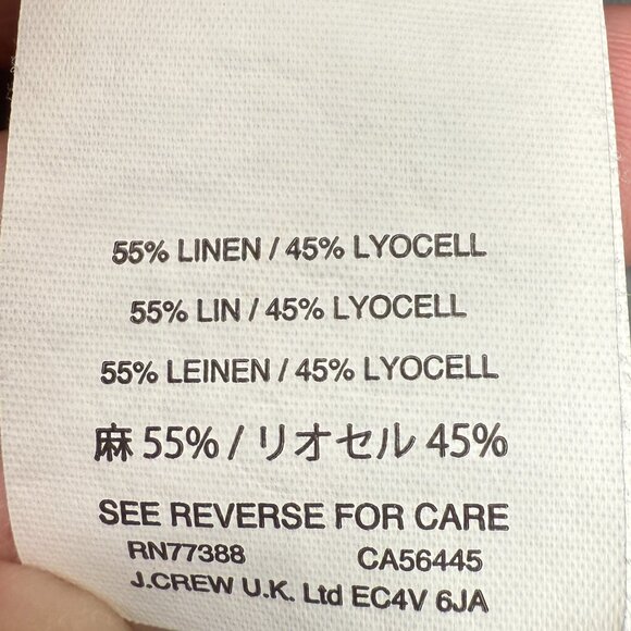 Women's J. CREW Linen/Lyocell Jogger Pull-On Pants Gray | Size 10P - Picture 6 of 9